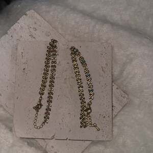 Gold-Tone Chain Bracelets with Colored Accents